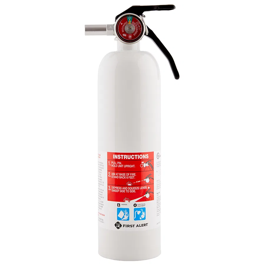 REC5 – BRK ELECTRON Fire Extinguisher, UL Rated 5-B:C Sodium Bicarbonate Extinguishing Agent U S Coast Guard Approved...